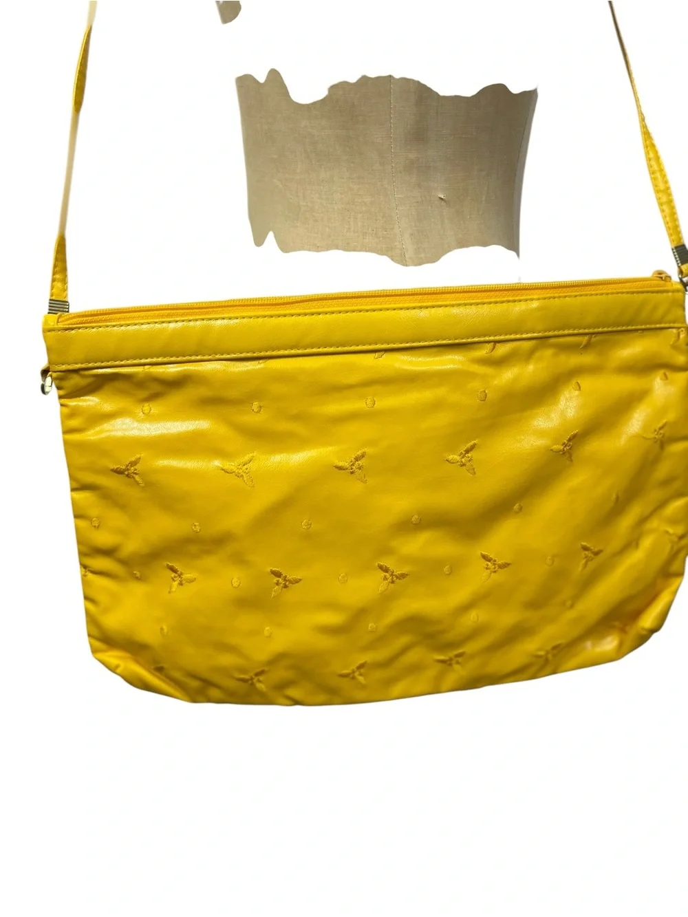 Vintage Yellow Floral Purse 80s Shoulder Bag Granny Boho Summer Cottagecore